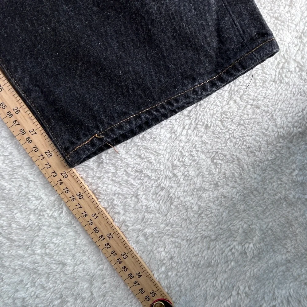 Levis 501 Jeans Men's 36X29 Black Button Fly Straight Leg -‎ Altered -Pre-Own